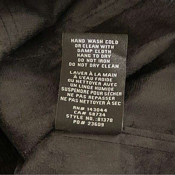 7 For All Mankind EdgyCore Faux Leather Crop Top Gothic Glamcore Party Medium - Picture 8 of 9